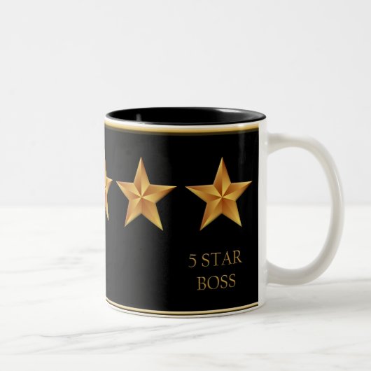 Boss Fünf-Sterne-Schwarze Tasse (Rechts)