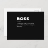 Boss Funny Definition Happy Boss's Day Ankündigungspostkarte (Vorne/Hinten)