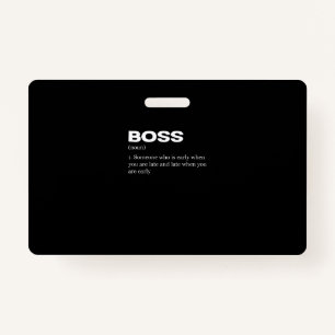 Boss Funny Definition Happy Boss's Day Ausweis