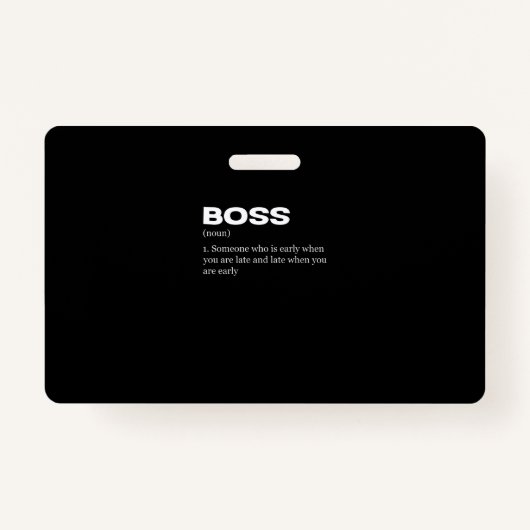 Boss Funny Definition Happy Boss's Day Ausweis (Vorderseite)