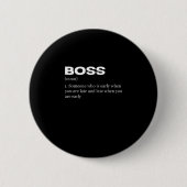 Boss Funny Definition Happy Boss's Day Button (Vorderseite)