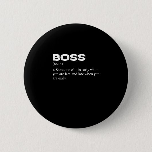 Boss Funny Definition Happy Boss's Day Button (Vorderseite)