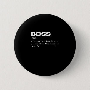 Boss Funny Definition Happy Boss's Day Button