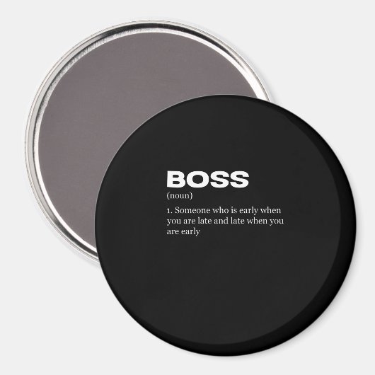 Boss Funny Definition Happy Boss's Day Magnet (Vorderseite/Rückseite)