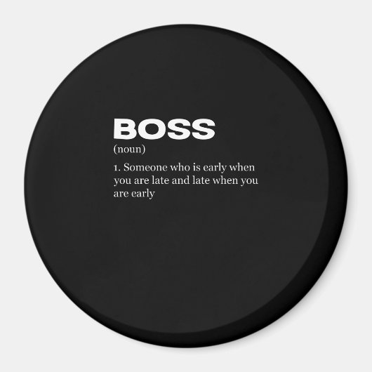 Boss Funny Definition Happy Boss's Day Magnet (Vorne)