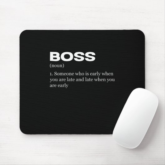Boss Funny Definition Happy Boss's Day Mousepad (Mit Mouse)