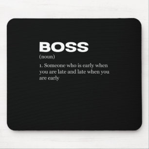 Boss Funny Definition Happy Boss's Day Mousepad