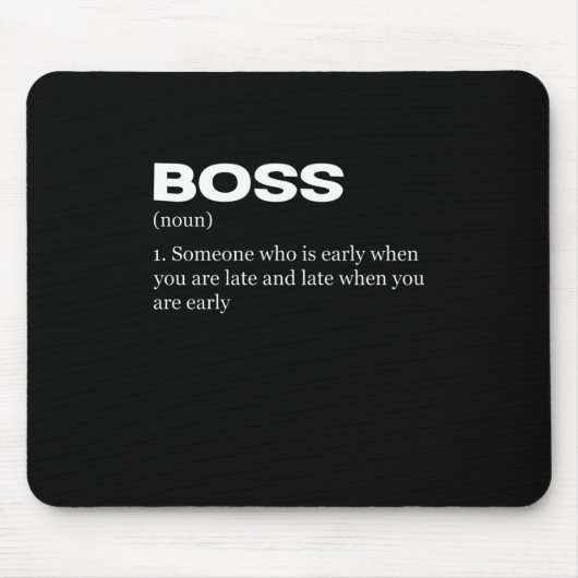 Boss Funny Definition Happy Boss's Day Mousepad (Vorne)