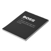 Boss Funny Definition Happy Boss's Day Notizblock (Rotiert)