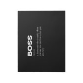 Boss Funny Definition Happy Boss's Day Notizblock (Rotiert)