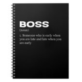 Boss Funny Definition Happy Boss's Day Notizblock (Vorderseite)