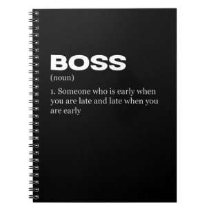 Boss Funny Definition Happy Boss's Day Notizblock