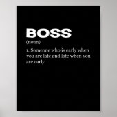 Boss Funny Definition Happy Boss's Day Poster (Vorne)