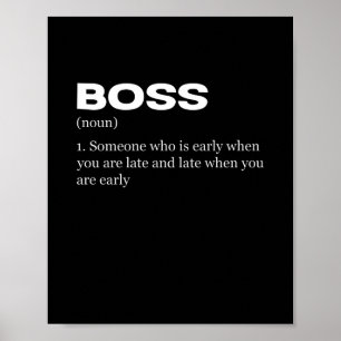 Boss Funny Definition Happy Boss's Day Poster