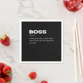 Boss Funny Definition Happy Boss's Day Serviette (Beispiel)