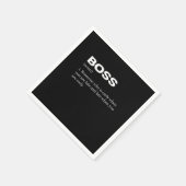 Boss Funny Definition Happy Boss's Day Serviette (Ecke)