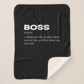 Boss Funny Definition Happy Boss's Day Sherpadecke (Vorderseite)