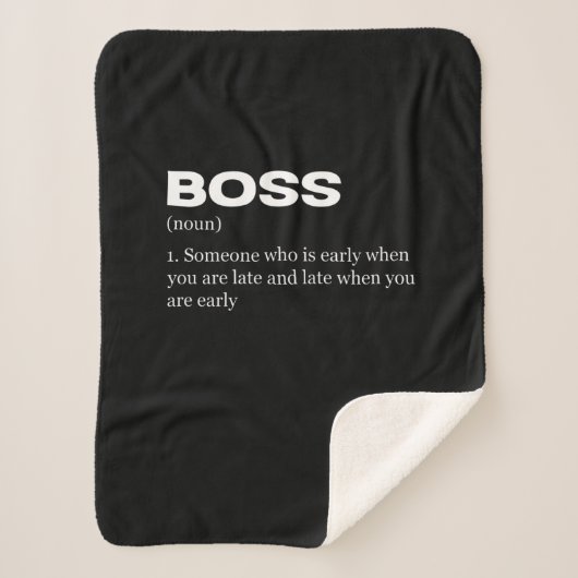 Boss Funny Definition Happy Boss's Day Sherpadecke (Vorderseite)