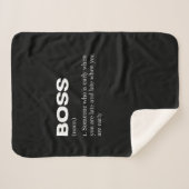 Boss Funny Definition Happy Boss's Day Sherpadecke (Vorderseite (Horizontal))
