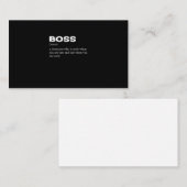 Boss Funny Definition Happy Boss's Day Visitenkarte (Vorne/Hinten)