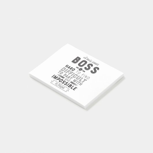 Boss Geschenk ein wirklich großer Boss ist schwer Post-it Klebezettel (angewinkelt)
