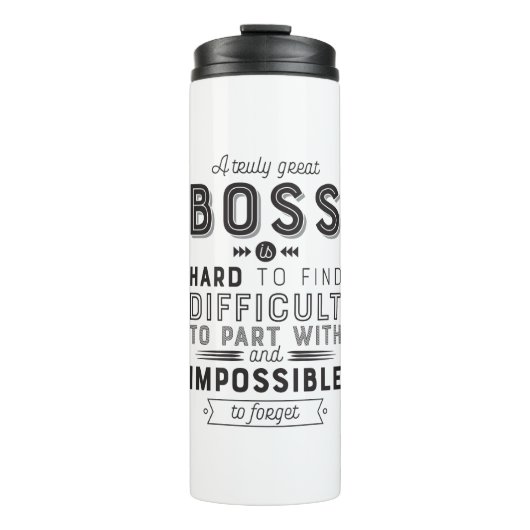 Boss Geschenk ein wirklich großer Boss ist schwer Thermosbecher (Vorderseite)
