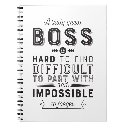 Boss Gift A Truly Great Boss Is Hard To Find Notizblock (Vorderseite)
