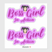 Boss Girl | BÜRO HUMOR | Aufkleber (Blatt)
