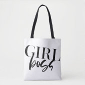 Boss Girl | Moderner Schwarzer Text | Tasche (Vorderseite)