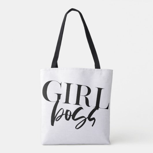 Boss Girl | Moderner Schwarzer Text | Tasche (Rückseite)