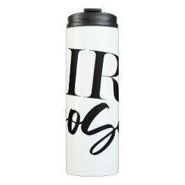 Boss Girl | Moderner Schwarzer Text | Thermosbecher