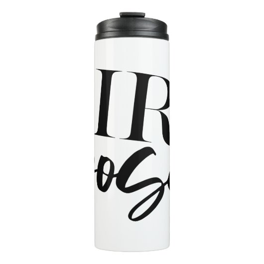 Boss Girl | Moderner Schwarzer Text | Thermosbecher (Vorderseite)