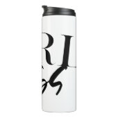 Boss Girl | Moderner Schwarzer Text | Thermosbecher (Nach rechts gedreht)