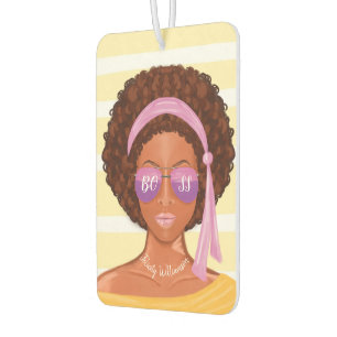 Boss Girl   Retro African America Beach Beauty Autolufterfrischer