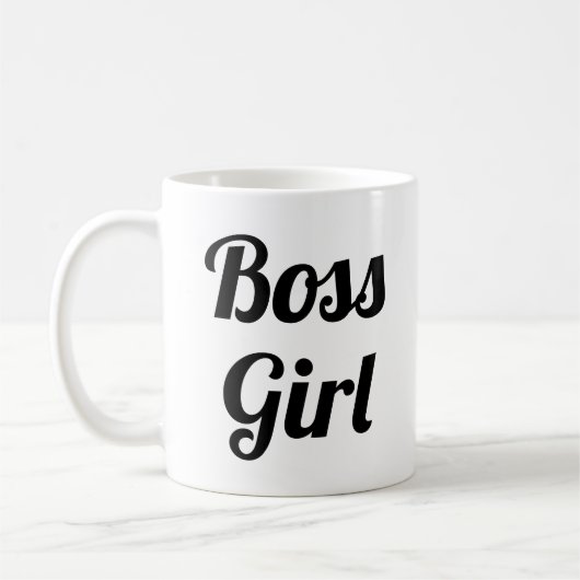 Boss Girl | Slogan-Tasse | handschriftlich Kaffeetasse (Links)