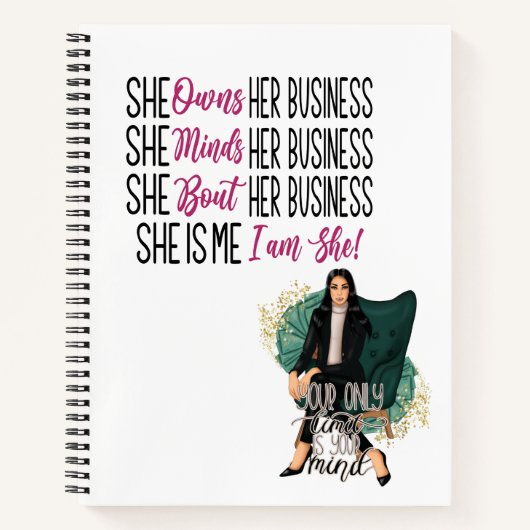 Boss Girl Spiral Notebook Notizblock (Vorderseite)