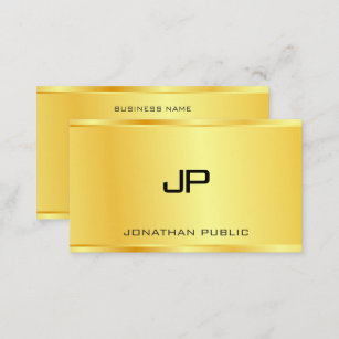 Boss Gold Look Moderner Luxus Elegantes Template Visitenkarte