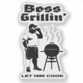 Boss Grillin" Aufkleber (Vorderseite)