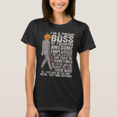 Boss Halloween pumpkin I'm A Proud Boss Of Awesome T-Shirt (Vorderseite)