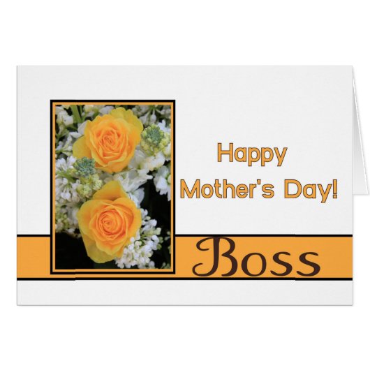 Boss Happy Mother Day Rose Card (Vorderseite (Horizontal))