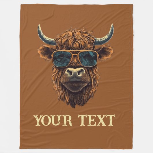 BOSS HIGHLANDER COOL COW Fleece Blanket (Vorderseite)