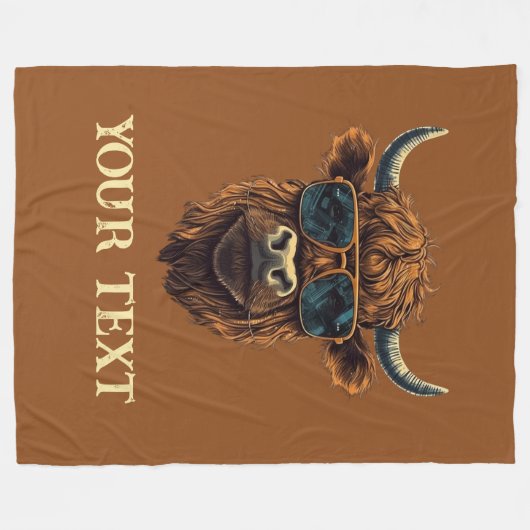 BOSS HIGHLANDER COOL COW Fleece Blanket (Vorderseite (Horizontal))
