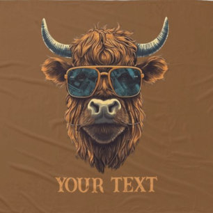 BOSS HIGHLANDER COOL COW Fleece Blanket