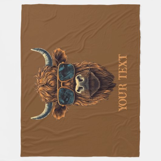 BOSS HIGHLANDER COW Fleece Blanket (Vorderseite)