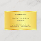 Boss Imitate Gold Moderne Luxus-Vorlage Elegant Visitenkarte (Rückseite)