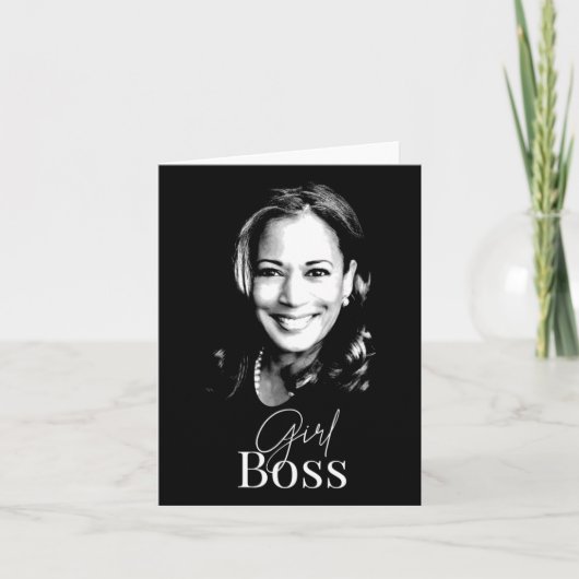 Boss Kamala Harris für Liberaldemokraten Karte (Vorderseite)