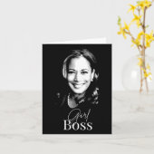 Boss Kamala Harris für Liberaldemokraten Karte (Gelbe Blume)