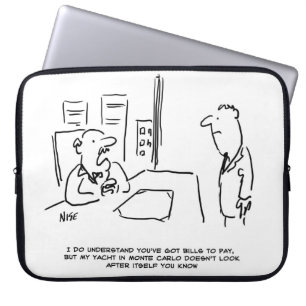 Boss kann keine Pay Rise geben, da er eine Yacht h Laptopschutzhülle