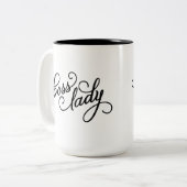 Boss Lady 15oz Zwei Toned Tasse (Vorderseite Links)