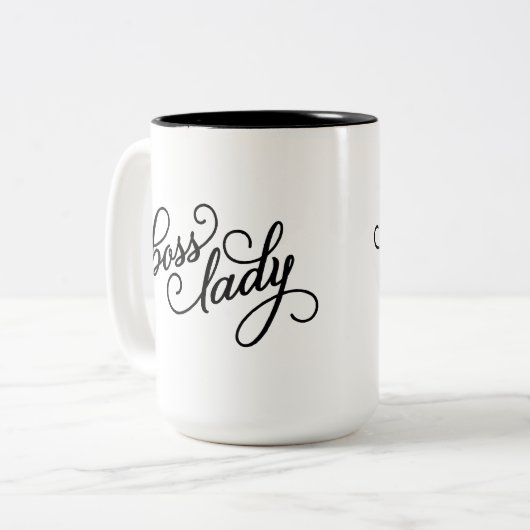 Boss Lady 15oz Zwei Toned Tasse (Vorderseite Links)